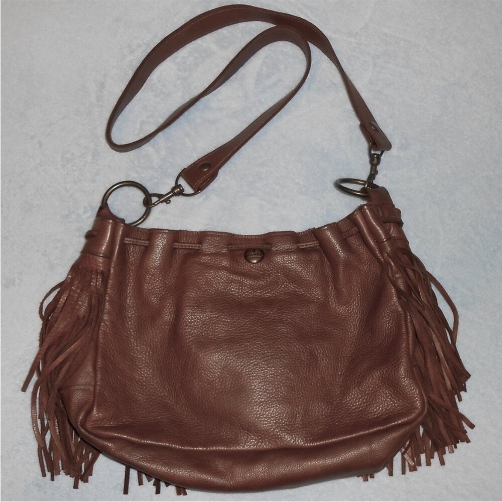 McFadin*****Fringe Brown Shoulder Bag!! - Picture 3 of 12